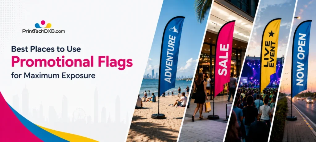 Best places to use promotional flags for maximum exposure